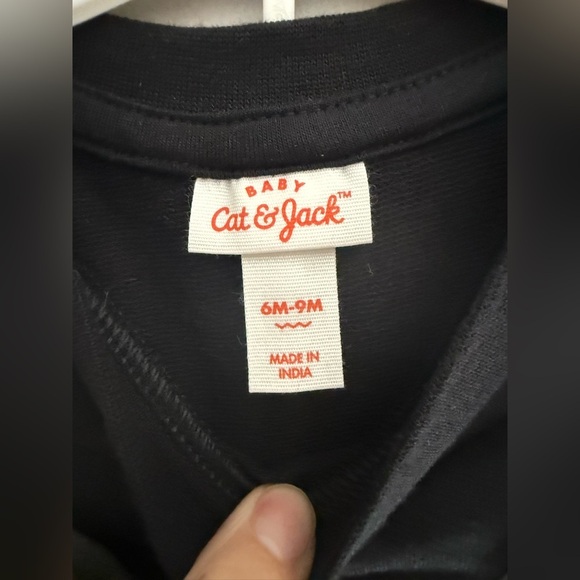 Cat & Jack Baby Halloween Bat Matching Set SZ 6/9 M Long Sleeve Jogger New Fall - Picture 3 of 7